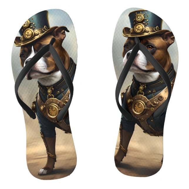Chanclas Paws mecánicos: Steampunk Staffordshire Terrier (Plantilla)