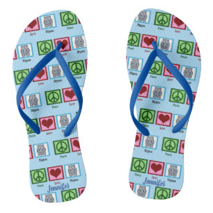 Chanclas Peace Love Hippos