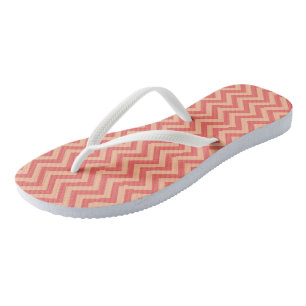Chanclas Peach and Cranberry Chevron