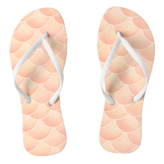 Chanclas Peach Peach Pink Mermaid Flip Flags