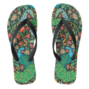 Chanclas Peacock de India Chintz Flip Flops