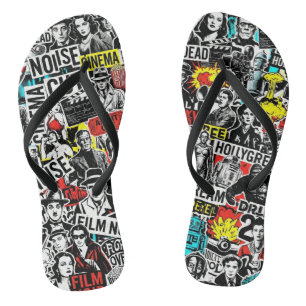 Chanclas Pegatinas Collage de Cine Clásico Retro - Fi Vinta