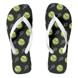 Chanclas Pelotas de tenis verdes y raquetas Atleta Deporte 