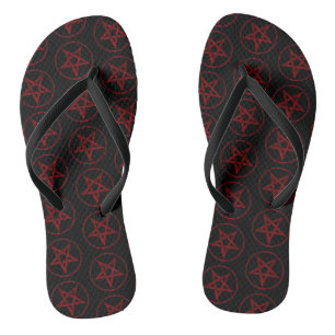 Chanclas Pentagram del diablo Rojo
