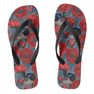 Chanclas Peonies y wrens