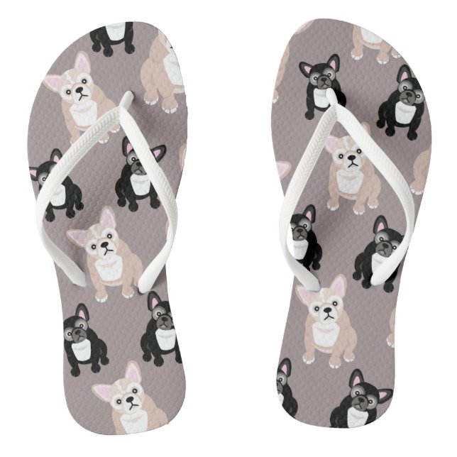 Chanclas Perritos lindos del bulldog francés (Plantilla)