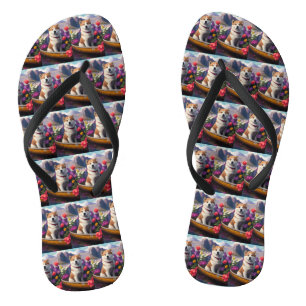 Chanclas Perro Akita en un pádel: una aventura escénica