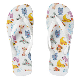 Chanclas Perro arco iris