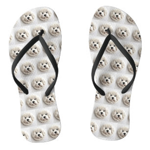 Chanclas Perro Bichon Frise Inspirado en 3D