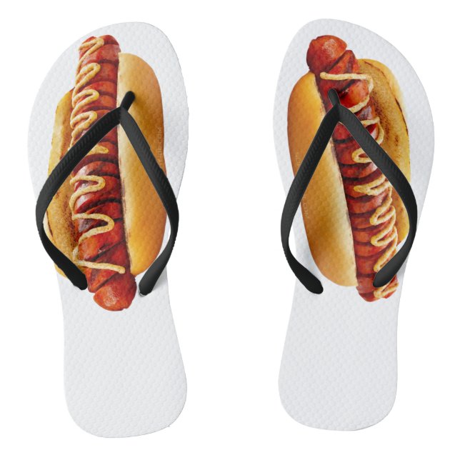 Chanclas perro caliente de SlipperyJoe's con vibra de BBQ d (Plantilla)