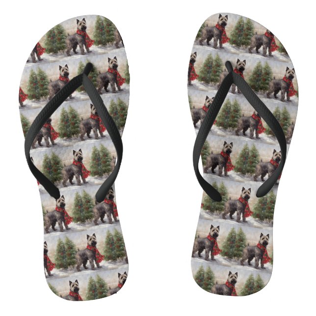Chanclas Perro chesapeake en Navidades de nieve (Plantilla)