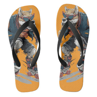 Chanclas Perro con patines en línea