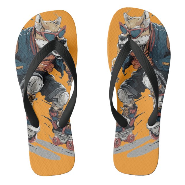 Chanclas Perro con patines en línea (Plantilla)
