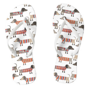 Chanclas Perro Dachshund Sausage