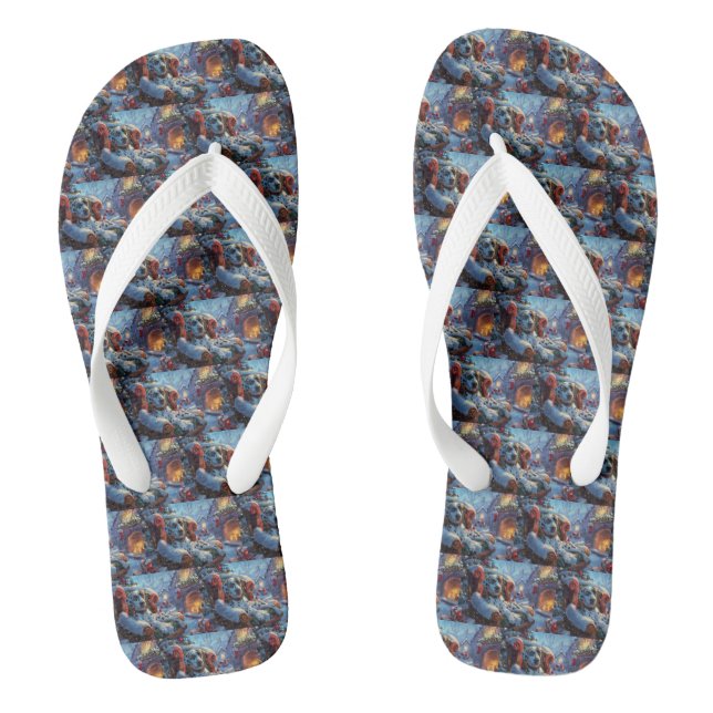 Chanclas Perro Dálmata Navidad Festiva (Plantilla)