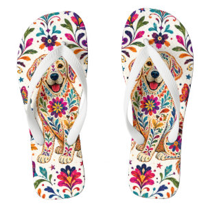 Chanclas Perro de Arte Otomi