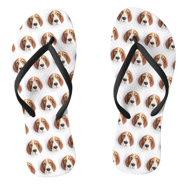 Chanclas Perro del Hound Basset inspirado en 3D (Plantilla)