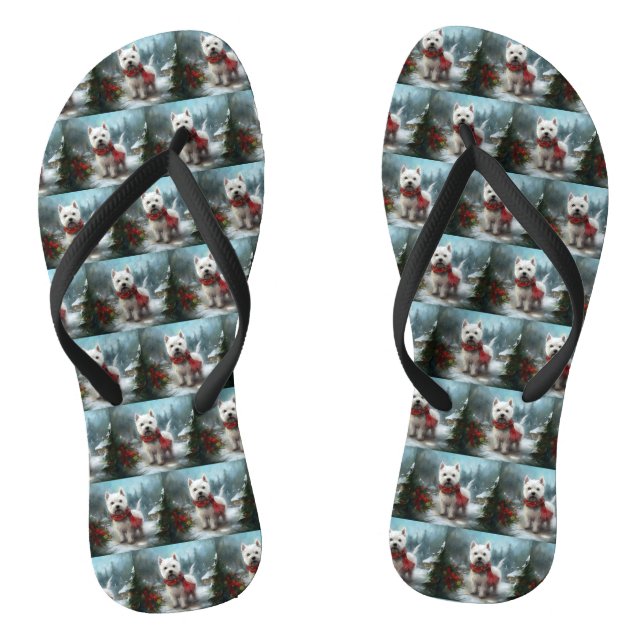 Chanclas Perro del territorio blanco de la región montañosa (Plantilla)
