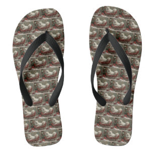Chanclas Perro Esquimal Americano Navidad Festiva