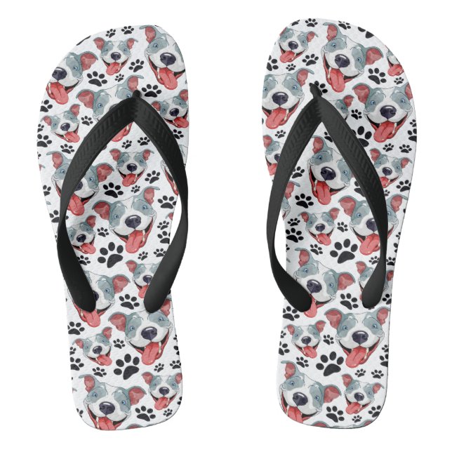 Chanclas Perro pimienta Mascota norteamericano Pitbull (Plantilla)