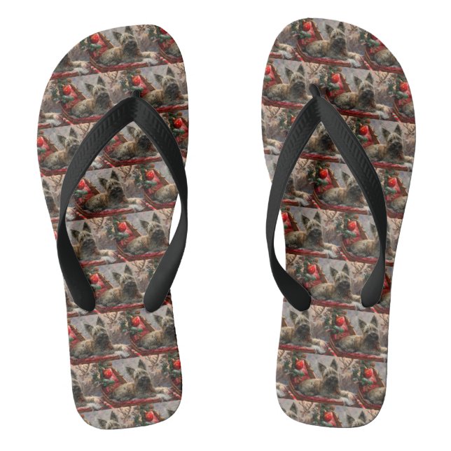 Chanclas Perro Skye Terrier Navidad Festiva (Plantilla)