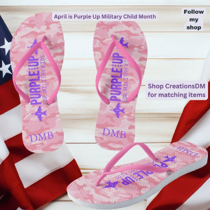 Chanclas Personaliza Adulto Morado Arriba Niño Militar