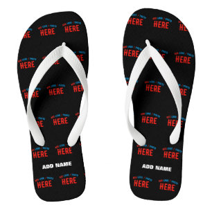 CHANCLAS PERSONALIZABLE MODERNO ESTILO NEGRO VERIFICADO MAR