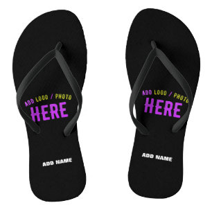 CHANCLAS PERSONALIZABLE MODERNO ESTILO NEGRO VERIFICADO MAR
