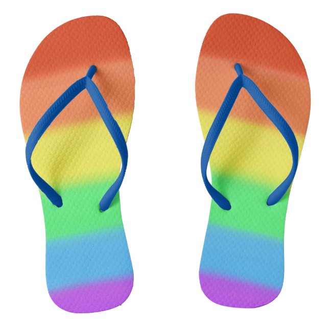 Chanclas personalizadas de arcoíris colorido (Plantilla)