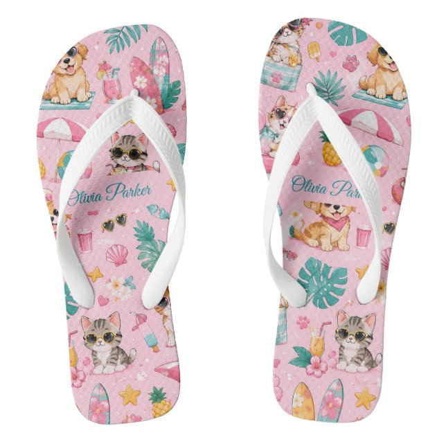 Chanclas personalizadas de verano para mascotas co (Plantilla)