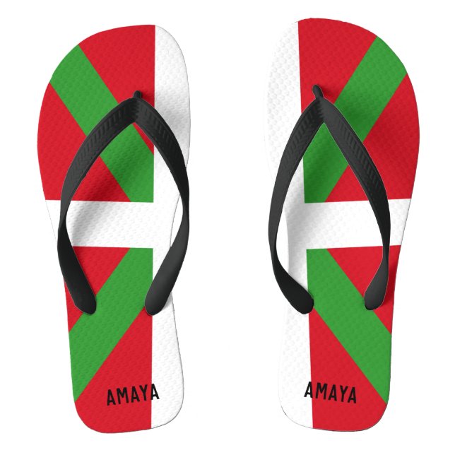 Chanclas Personalizado, bandera nacional vasca, ikurriña: (Plantilla)