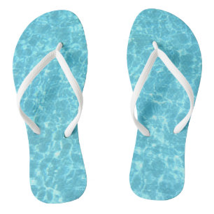Chanclas Personalizado Blue Water White Slim Straps Templat