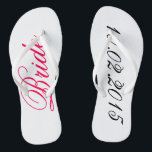 Chanclas Personalizado Bride añada su propio regalo de duch<br><div class="desc">Personalizado Bride flip flops - agrega tu propio boda o cita de aniversario lindo personalizable de ducha de novia.</div>
