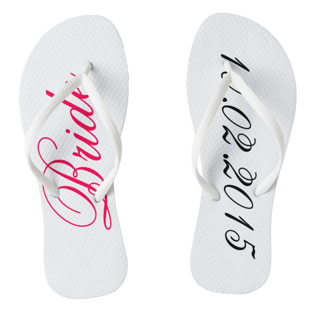 Chanclas Personalizado Bride añada su propio regalo de duch (Plantilla)