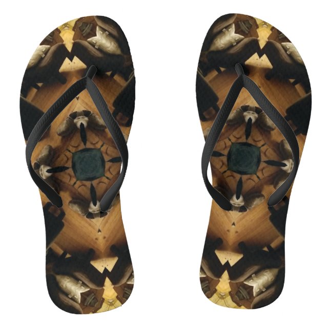 Chanclas Personalizado Brown flip flops (Plantilla)