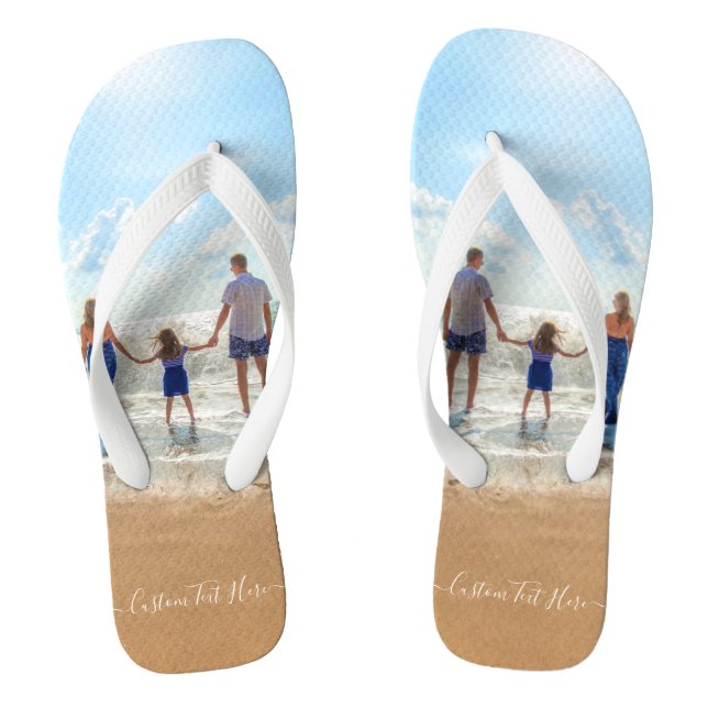 Chanclas Personalizado de Flip Flops de foto personalizado  (Plantilla)
