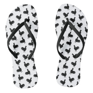 Chanclas PERSONALIZADO de patrón de silueta de gallo de é