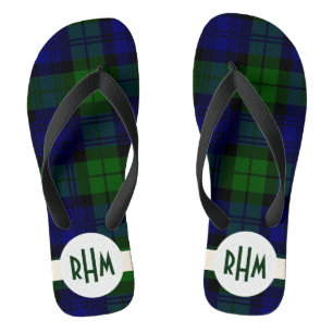 Chanclas Personalizado de reloj negro Mongram Flip
