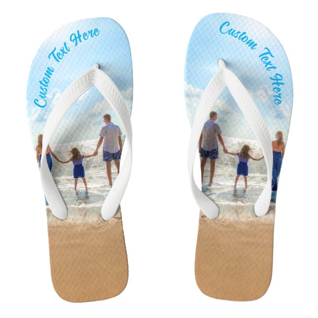 Chanclas Personalizado de texto Flip Flops de regalo con tu (Plantilla)