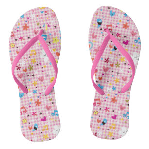 Chanclas personalizado divertido patrón rosa