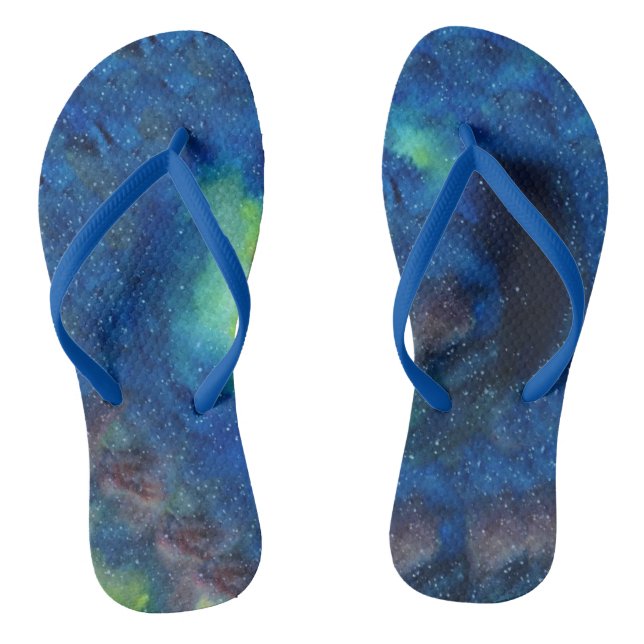 Chanclas Personalizado espacial Adulto, Correas delgadas (Plantilla)