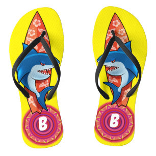 Chanclas Personalizado Flip Flops Shark surf hippy boho ama