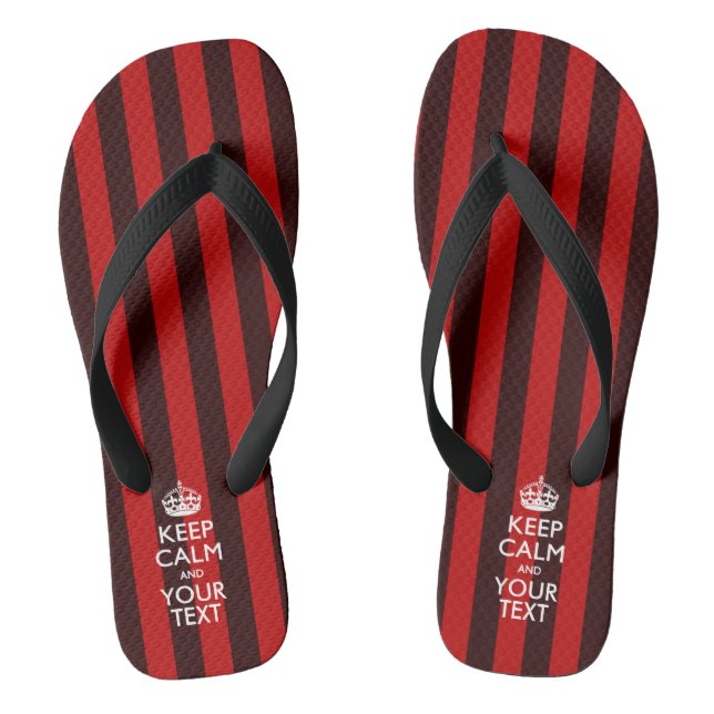Chanclas Personalizado GUARDE la CALMA y tenga su texto (Plantilla)