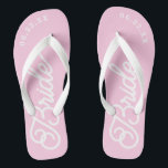 Chanclas Personalizado moderno Boda de novias Color Flip Fl<br><div class="desc">¡Estas sandalias son perfectas para la futura señora! Personalizar con la fecha de su boda y colores bodas.</div>
