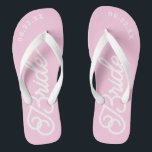 Chanclas Personalizado moderno Boda de novias Color Flip Fl<br><div class="desc">¡Estas sandalias son perfectas para la futura señora! Personalizar con la fecha de su boda y colores bodas.</div>