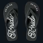 Chanclas Personalizado moderno Boda de novias Color Flip Fl<br><div class="desc">¡Estas sandalias son perfectas para la futura señora! Personalizar con la fecha de su boda y colores bodas.</div>
