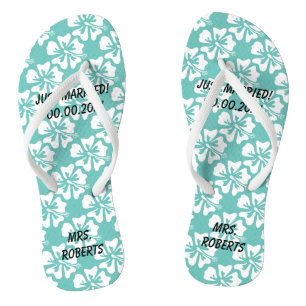 Chanclas Personalizado mr y mrs pareja bodas en la playa