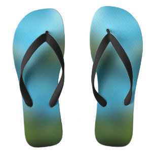Chanclas Personalizado verde azul natural creado Flip Flops