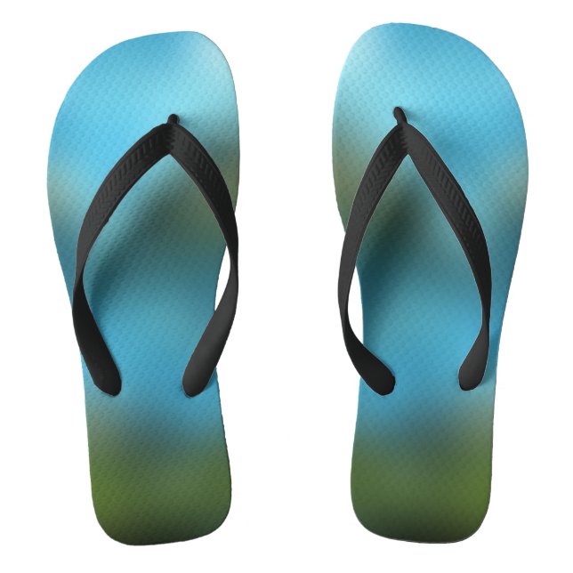 Chanclas Personalizado verde azul natural creado Flip Flops (Plantilla)