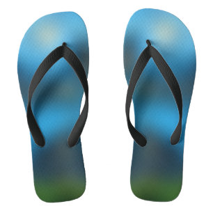 Chanclas Personalizado verde azul natural creado Flip Flops